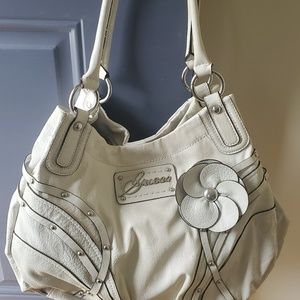 White Flower Guess Purse